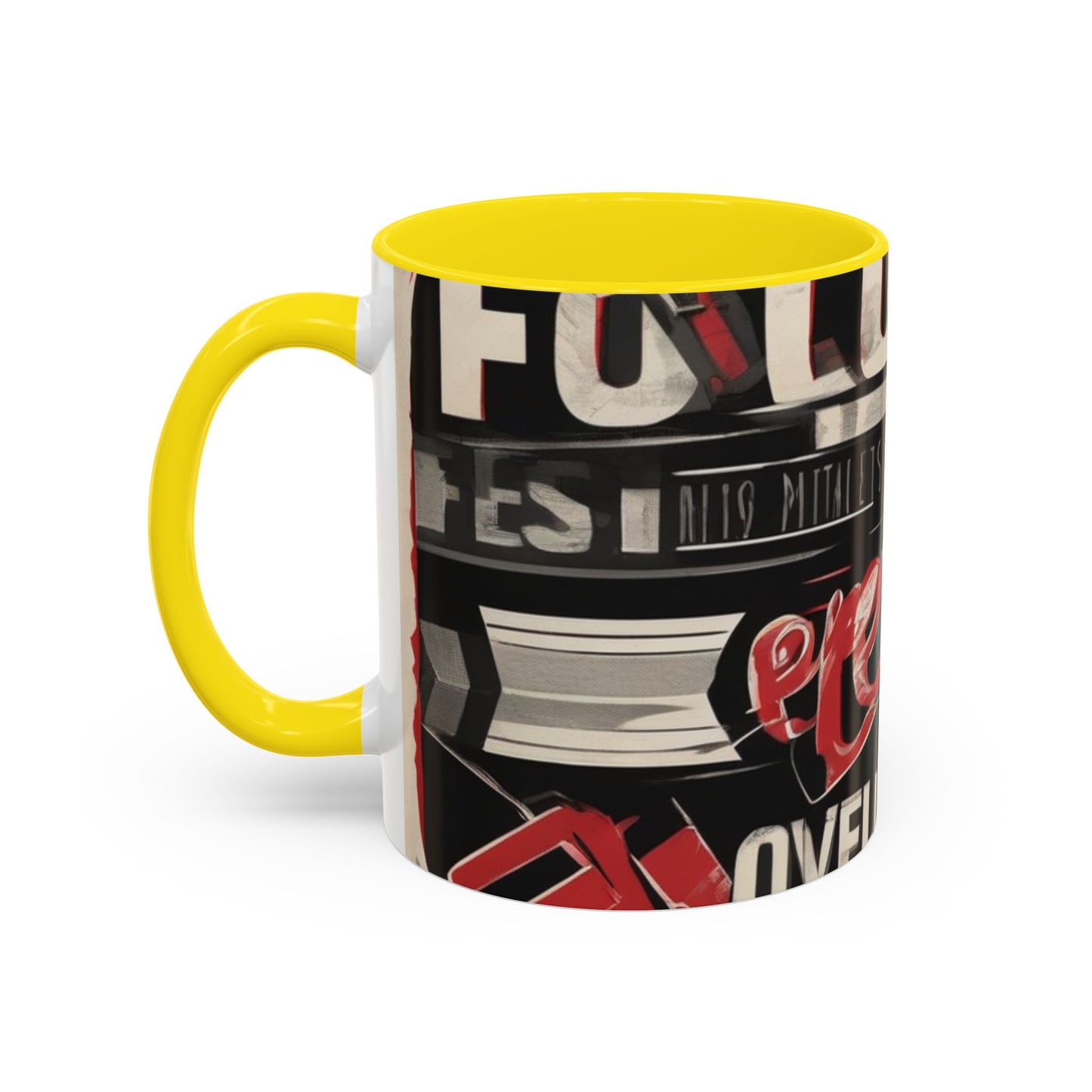 boostlete-mile-by-mile-type-focus-over-feelings-split-retro-0841 — Accent Mug 11/15oz