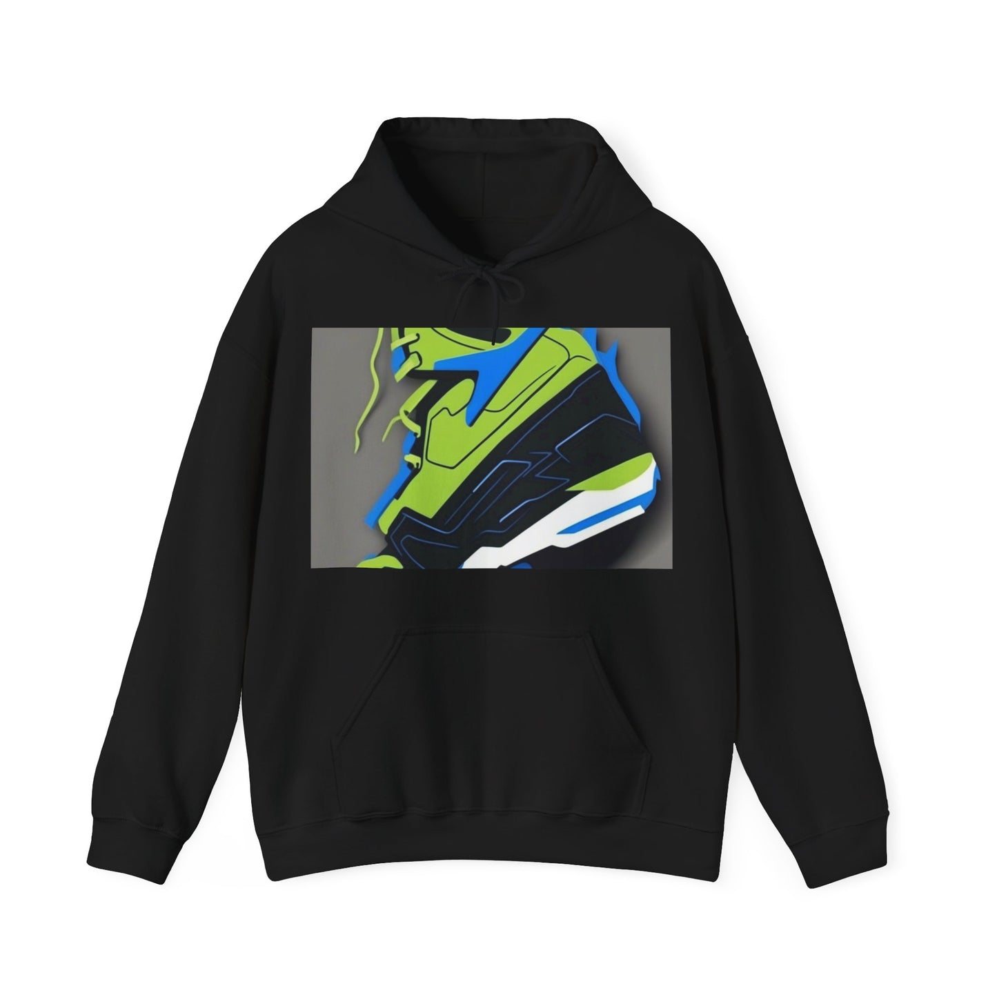 boostlete-quiet-power-icon-sneaker-duotone-paper-0066 — Unisex Heavy Blend Hooded Sweatshirt (Gildan)