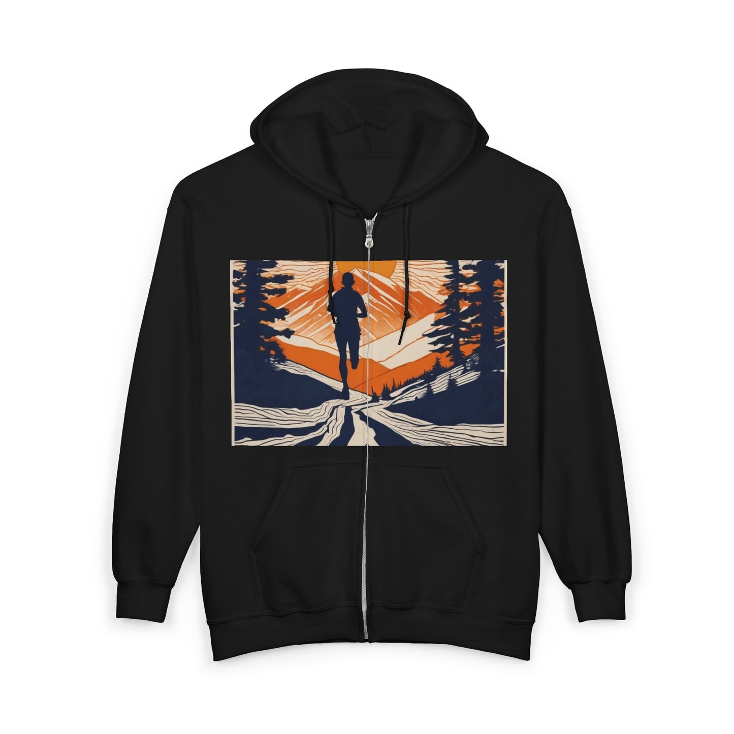 boostlete-iron-intent-scene-trail-glitch-badge-0100 — Unisex Heavy Blend Full-Zip Hooded Sweatshirt