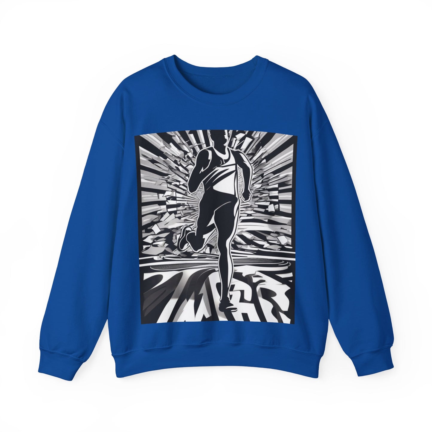 boostlete-field-day-scene-marathoner-3d-athletic-0116 — Unisex Heavy Blend Crewneck Sweatshirt (Gildan)