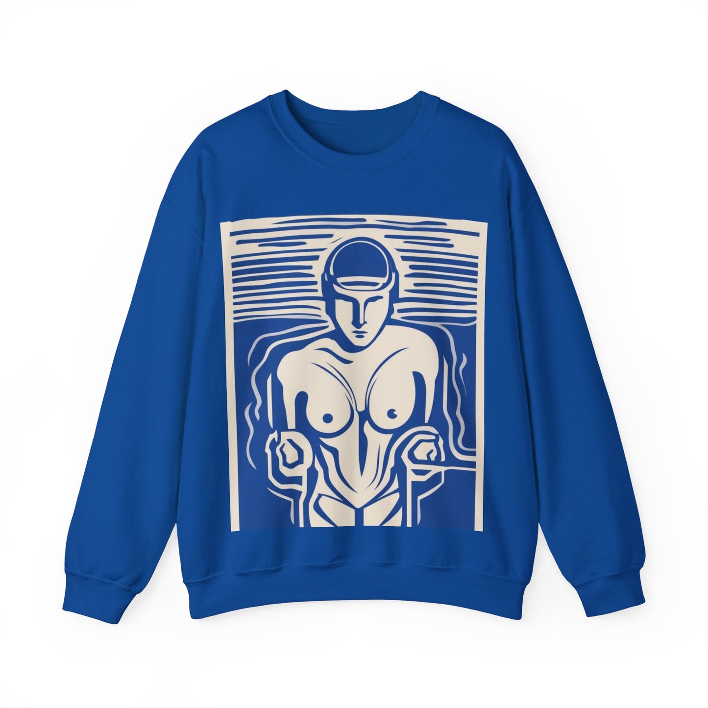 boostlete-boost-mode-icon-swimmer-motion-vector-0062 — Unisex Heavy Blend Crewneck Sweatshirt (Gildan)