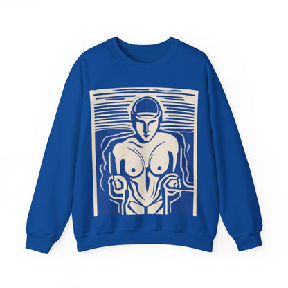 boostlete-boost-mode-icon-swimmer-motion-vector-0062 — Unisex Heavy Blend Crewneck Sweatshirt (Gildan)
