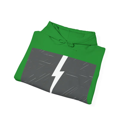 boostlete-am-crew-icon-lightning-glitch-vector-0590 — Unisex Heavy Blend Hoodie (G18500)