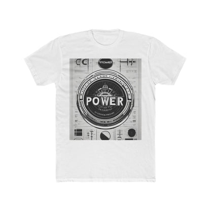 boostlete-boost-mode-type-power-in-quiet-badge-blueprint-0245 — Unisex Cotton Crew Tee (NL 3600)