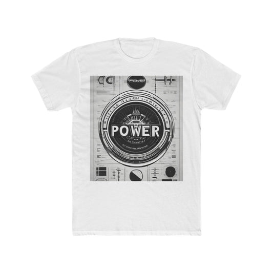 boostlete-boost-mode-type-power-in-quiet-badge-blueprint-0245 — Unisex Cotton Crew Tee (NL 3600)