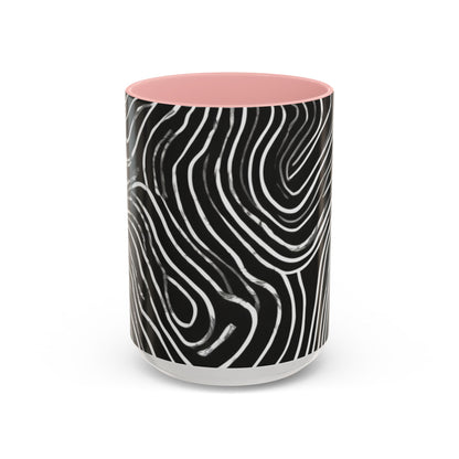 boostlete-field-day-pattern-topographic-badge-0307 — Accent Mug 11oz/15oz