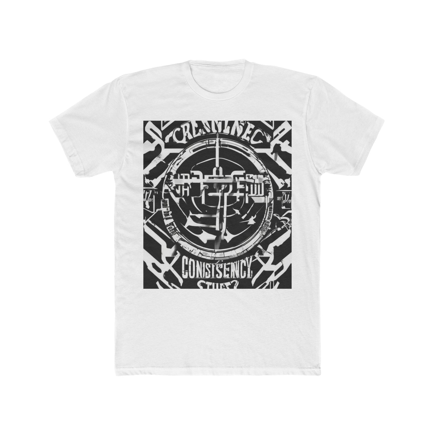 boostlete-am-crew-type-consistency-is-the-flex-centered-industrial-0137 — Unisex Cotton Crew Tee (NL 3600)