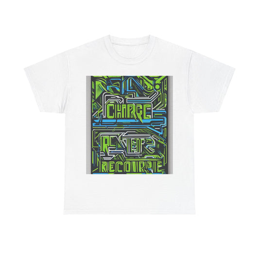 boostlete-pr-season-type-charge-train-recover-outline-over-solid-geometric-0129 — Unisex Heavy Cotton Tee (Gildan 5000)