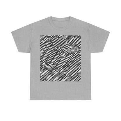boostlete-mile-by-mile-pattern-barcode-monoline-0059 — Unisex Heavy Cotton Tee (Gildan 5000)