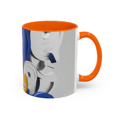 boostlete-field-day-icon-barbell-offset-geometric-0150 — Accent Mug 11oz/15oz