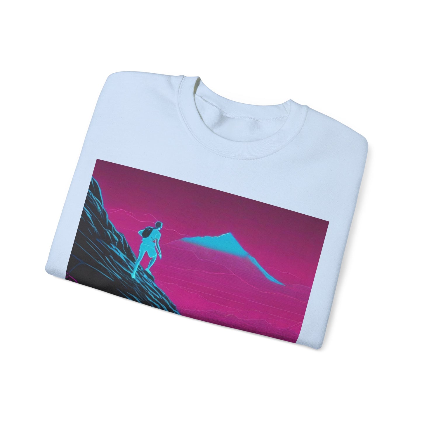 boostlete-boost-mode-scene-trail-neon-blueprint-0832 — Unisex Heavy Blend Crewneck (G18000)