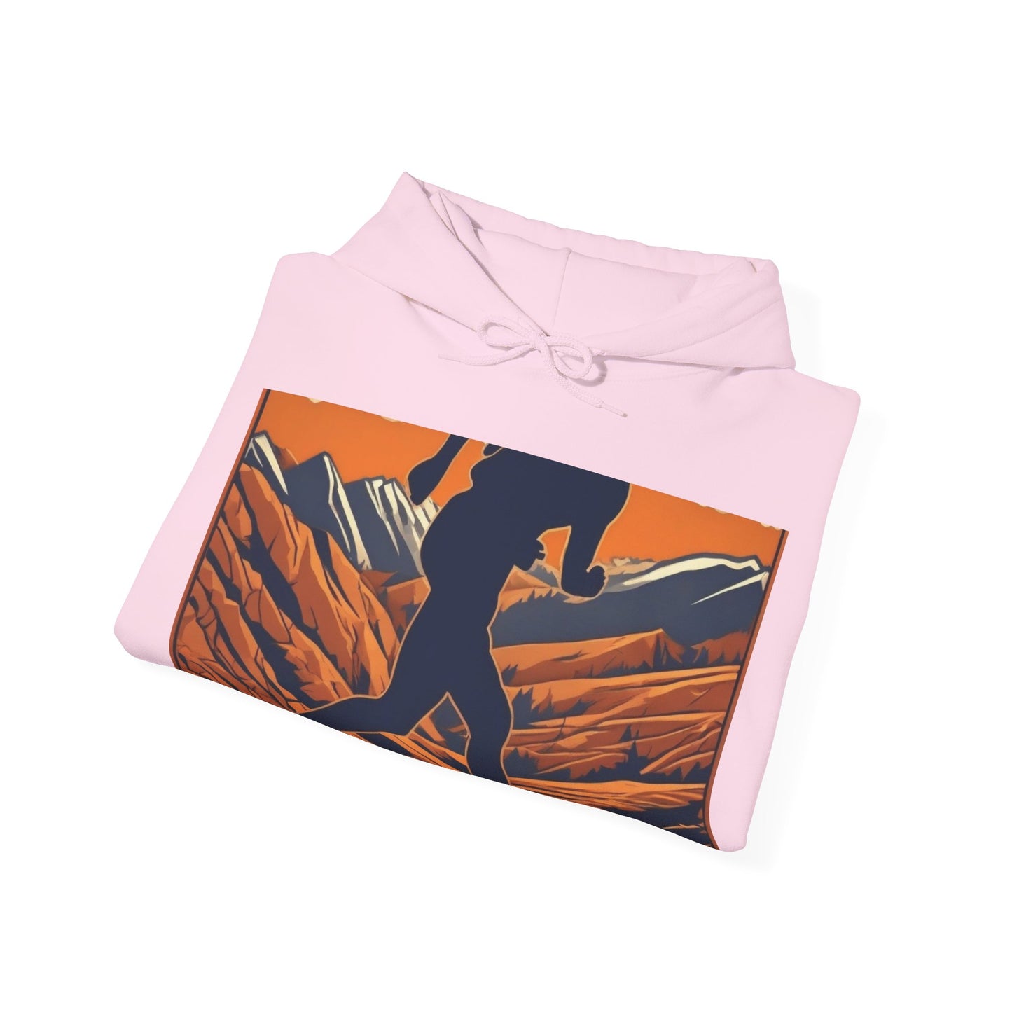 boostlete-iron-intent-scene-trail-3d-retro-0764 — Unisex Heavy Blend Hoodie (G18500)