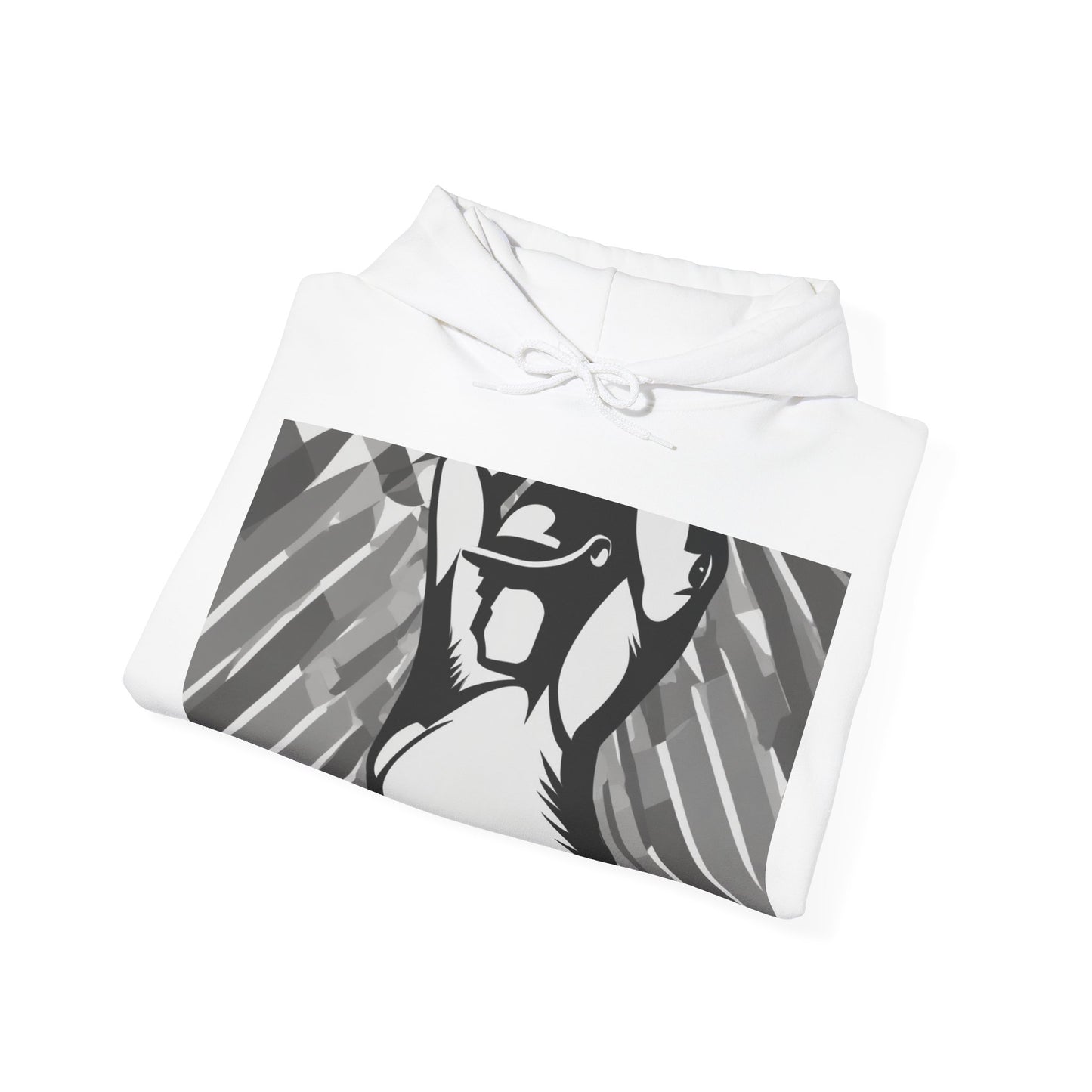 boostlete-iron-intent-scene-kettlebell-grainy-modern-0276 — Unisex Heavy Blend Hooded Sweatshirt (Gildan)