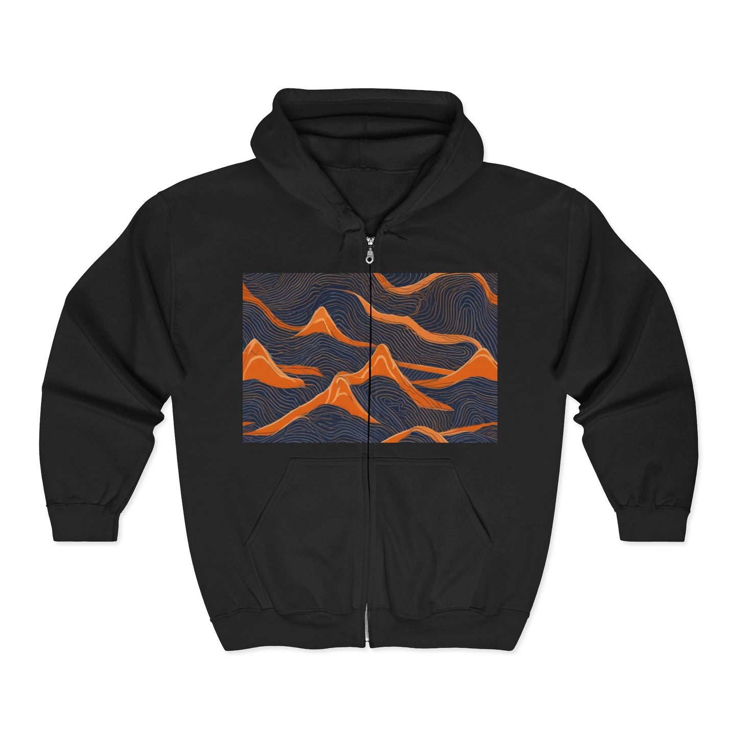 boostlete-boost-mode-pattern-topographic-engraved-0035 — Unisex Heavy Blend Full-Zip Hooded Sweatshirt