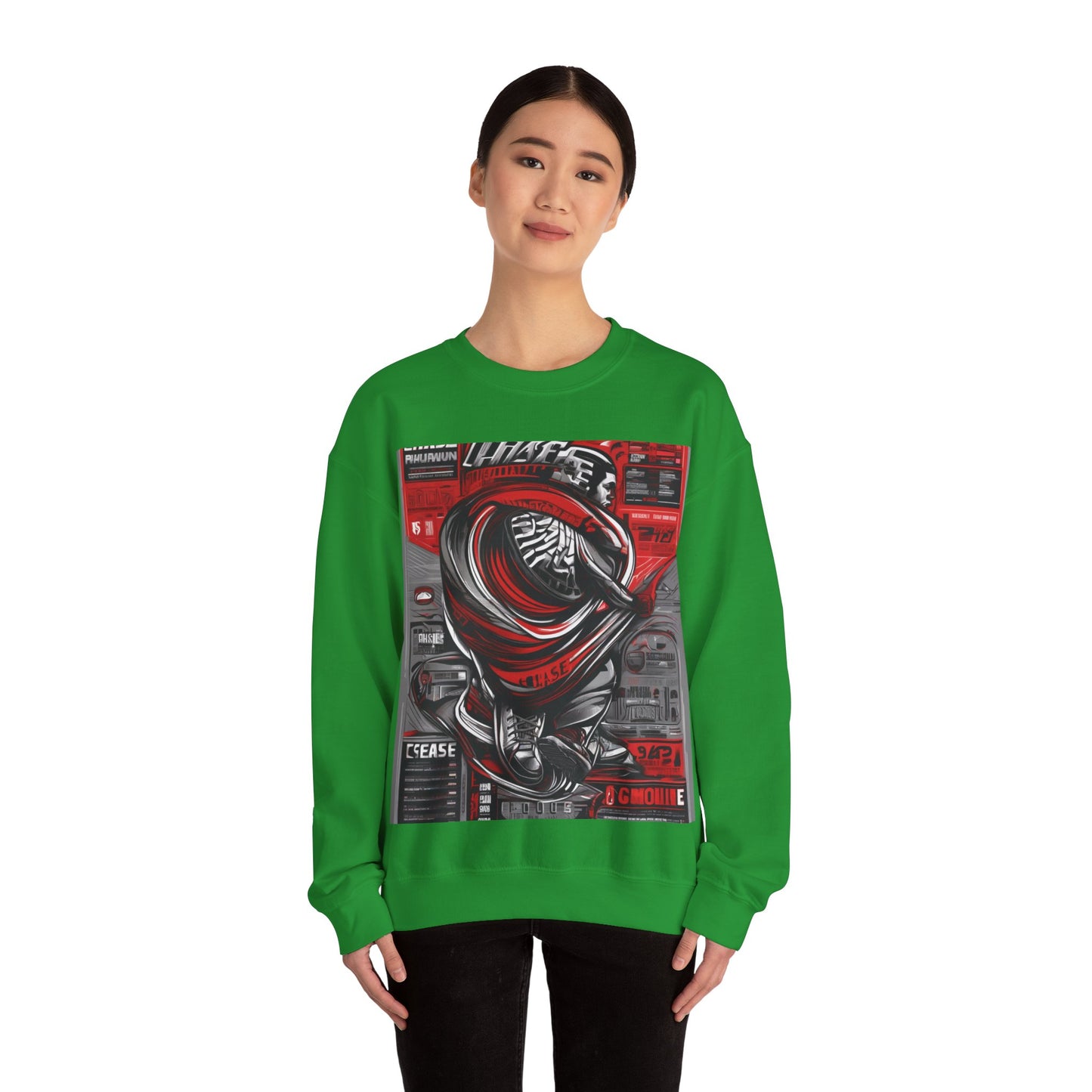 boostlete-field-day-type-chase-capacity-big-monoline-0813 — Unisex Heavy Blend Crewneck (G18000)
