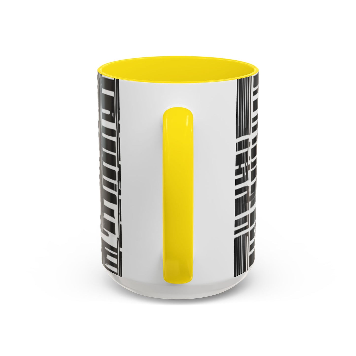 boostlete-iron-intent-pattern-barcode-line-art-0599 — Accent Mug 11/15oz