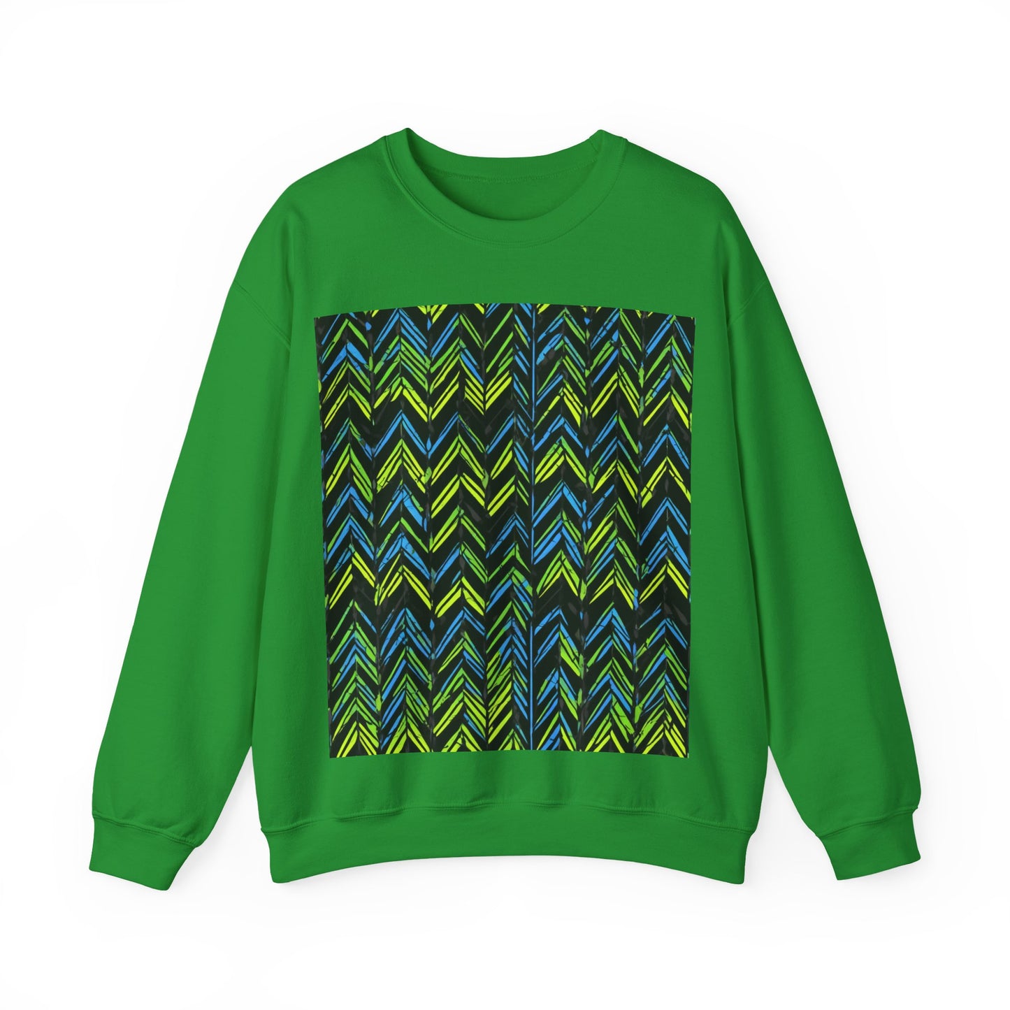 boostlete-mile-by-mile-pattern-chevron-monoline-0051 — Unisex Heavy Blend Crewneck Sweatshirt (Gildan)