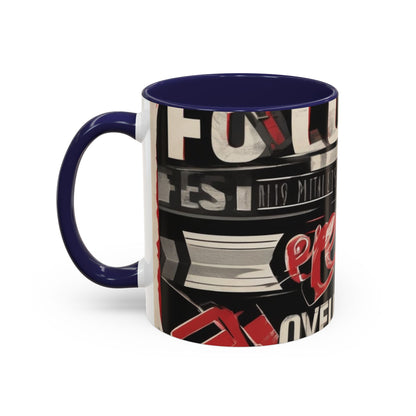 boostlete-mile-by-mile-type-focus-over-feelings-split-retro-0841 — Accent Mug 11/15oz