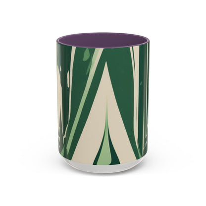 boostlete-quiet-power-icon-water-glitch-retro-0186 — Accent Mug 11/15oz