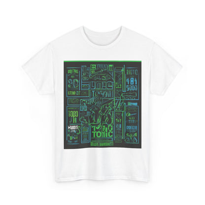 boostlete-field-day-type-gym-tonic-h2o-outline-over-solid-geometric-0249 — Unisex Heavy Cotton Tee (Gildan 5000)