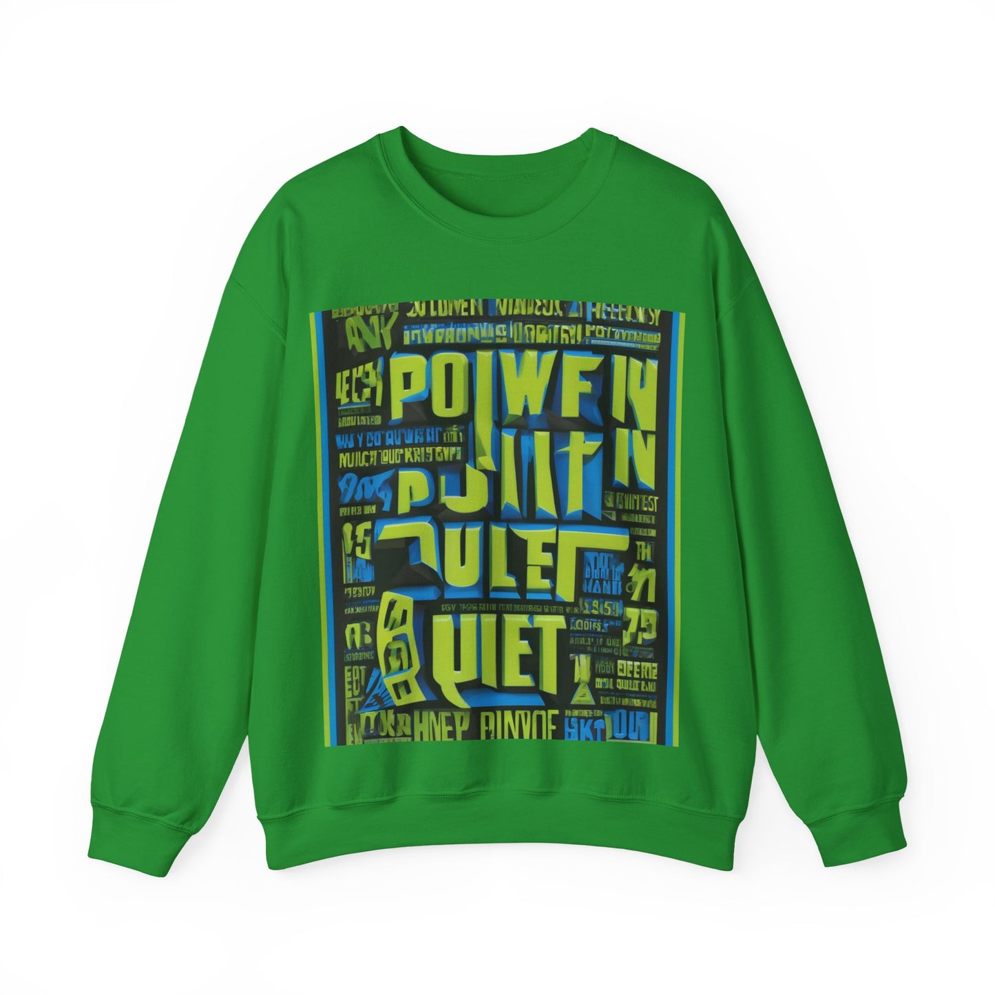 boostlete-am-crew-type-power-in-quiet-arc-paper-1481 — Unisex Heavy Blend Crewneck (G18000)