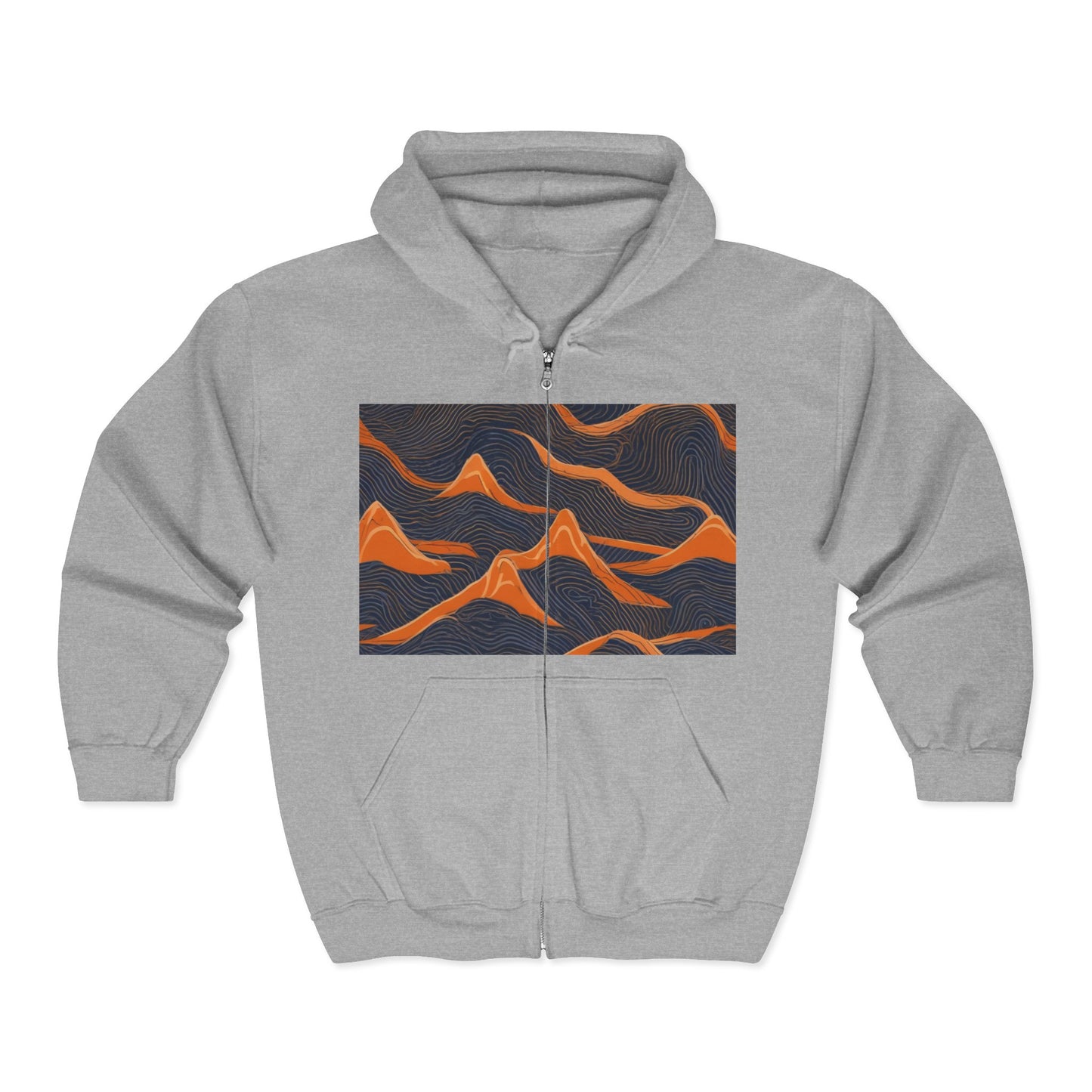boostlete-boost-mode-pattern-topographic-engraved-0035 — Unisex Heavy Blend Full-Zip Hooded Sweatshirt