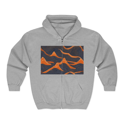 boostlete-boost-mode-pattern-topographic-engraved-0035 — Unisex Heavy Blend Full-Zip Hooded Sweatshirt