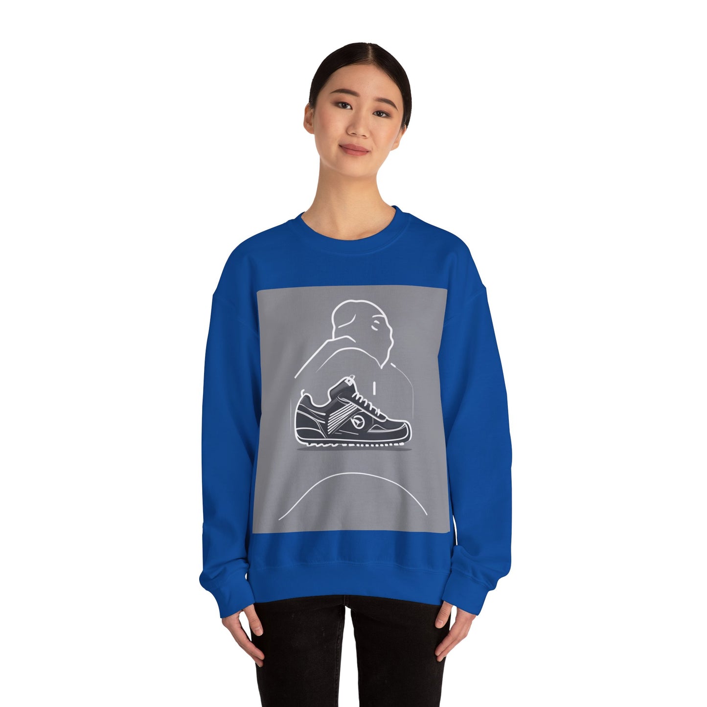 boostlete-boost-mode-icon-sneaker-offset-vector-0166 — Unisex Heavy Blend Crewneck Sweatshirt (Gildan)
