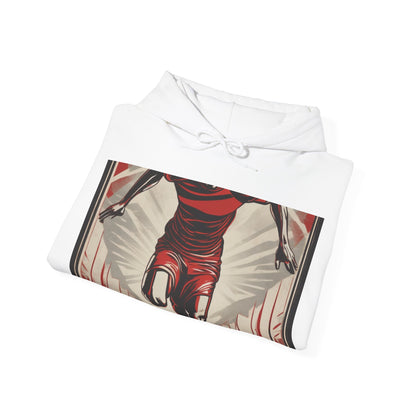 boostlete-am-crew-scene-sprinter-outline-athletic-0228 — Unisex Heavy Blend Hooded Sweatshirt (Gildan)