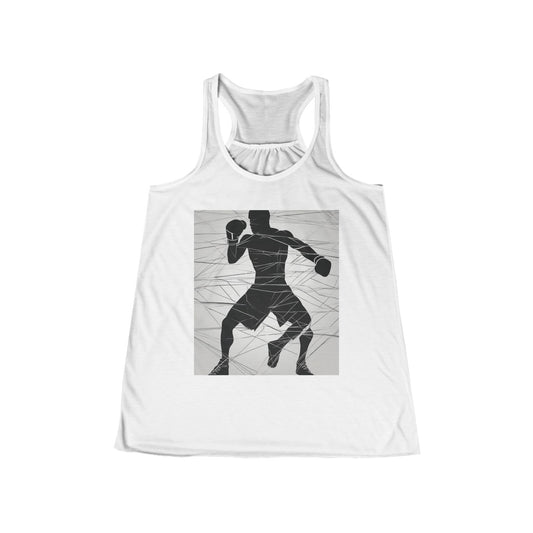 boostlete-mile-by-mile-scene-boxer-motion-geometric-0028 — Women's Flowy Racerback Tank (B+C 8800)