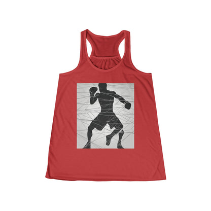 boostlete-mile-by-mile-scene-boxer-motion-geometric-0028 — Women's Flowy Racerback Tank (B+C 8800)