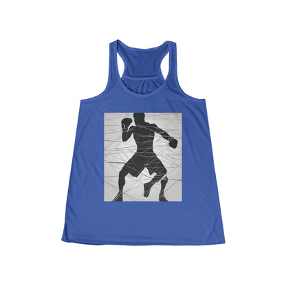 boostlete-mile-by-mile-scene-boxer-motion-geometric-0028 — Women's Flowy Racerback Tank (B+C 8800)
