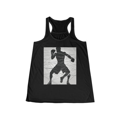 boostlete-mile-by-mile-scene-boxer-motion-geometric-0028 — Women's Flowy Racerback Tank (B+C 8800)