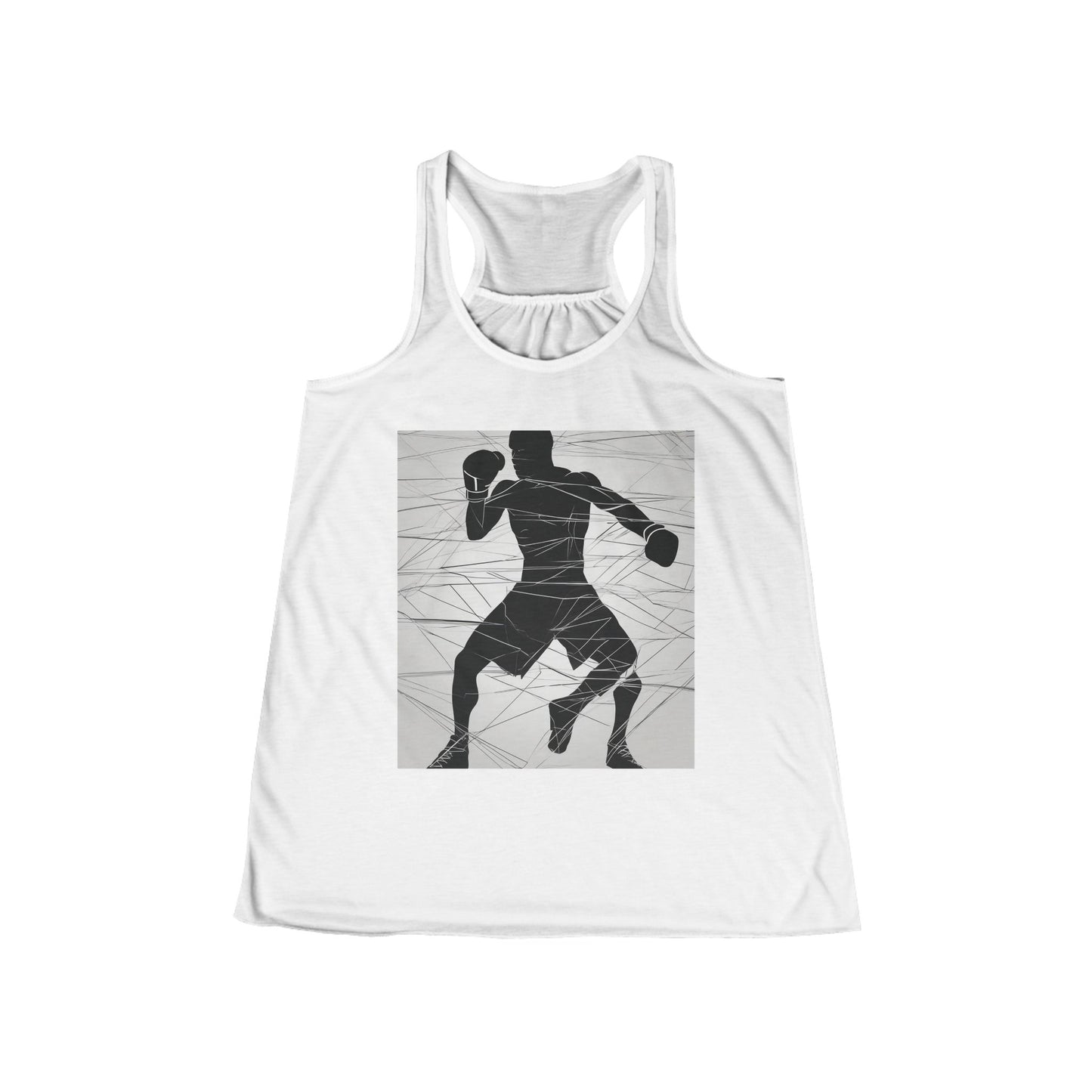 boostlete-mile-by-mile-scene-boxer-motion-geometric-0028 — Women's Flowy Racerback Tank (B+C 8800)