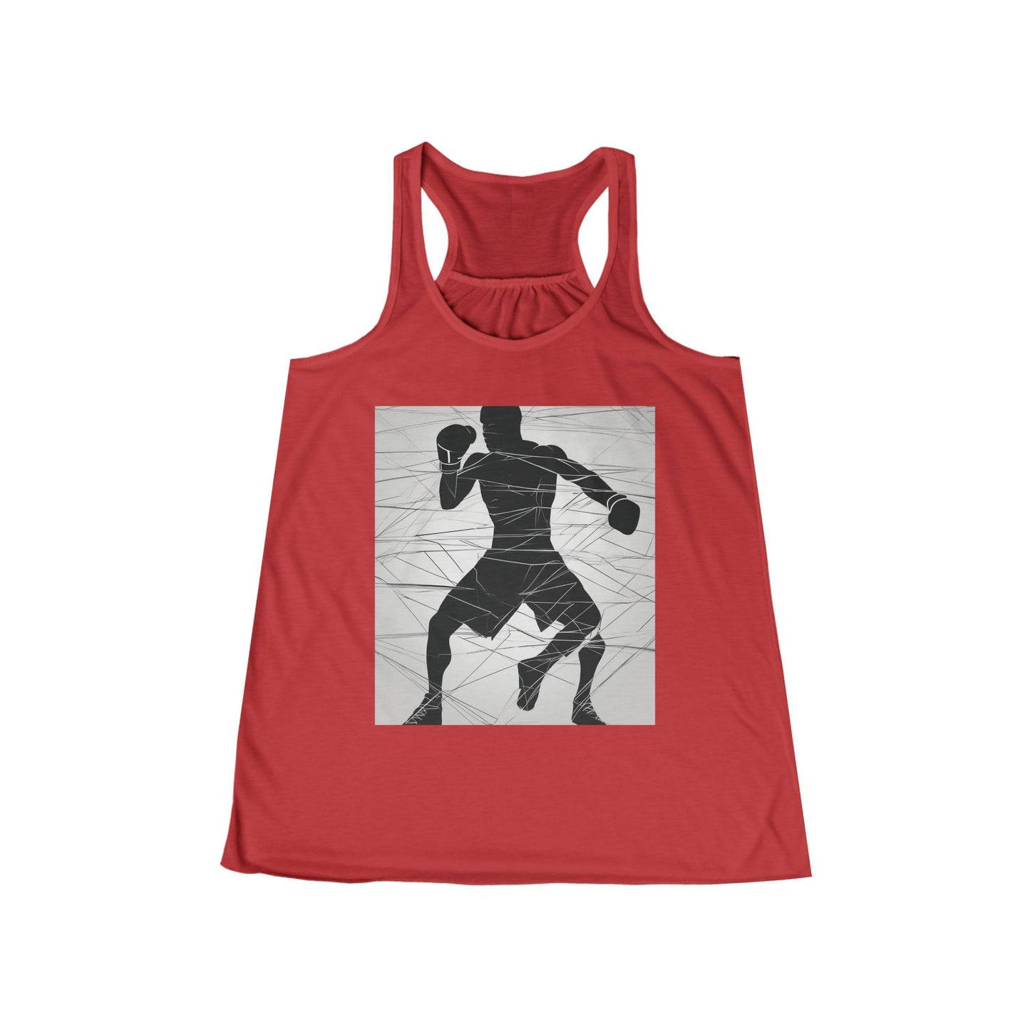 boostlete-mile-by-mile-scene-boxer-motion-geometric-0028 — Women's Flowy Racerback Tank (B+C 8800)
