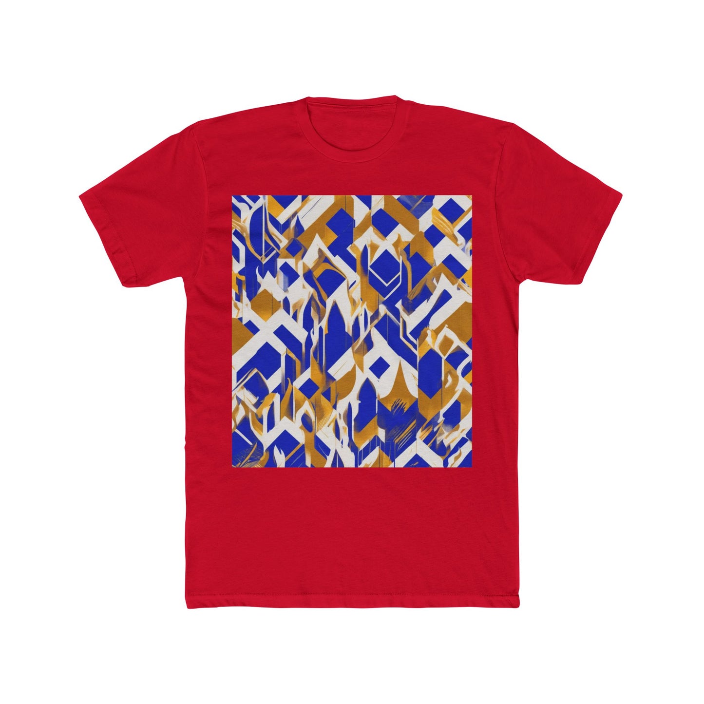 boostlete-field-day-icon-flame-glitch-geometric-0090 — Unisex Cotton Crew Tee (NL 3600)