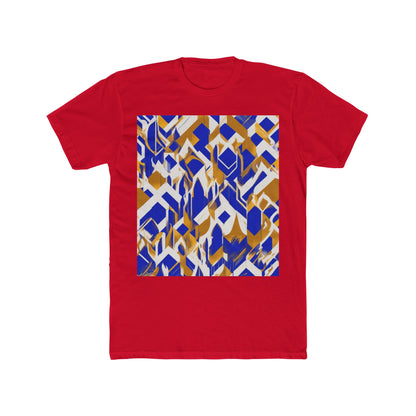 boostlete-field-day-icon-flame-glitch-geometric-0090 — Unisex Cotton Crew Tee (NL 3600)