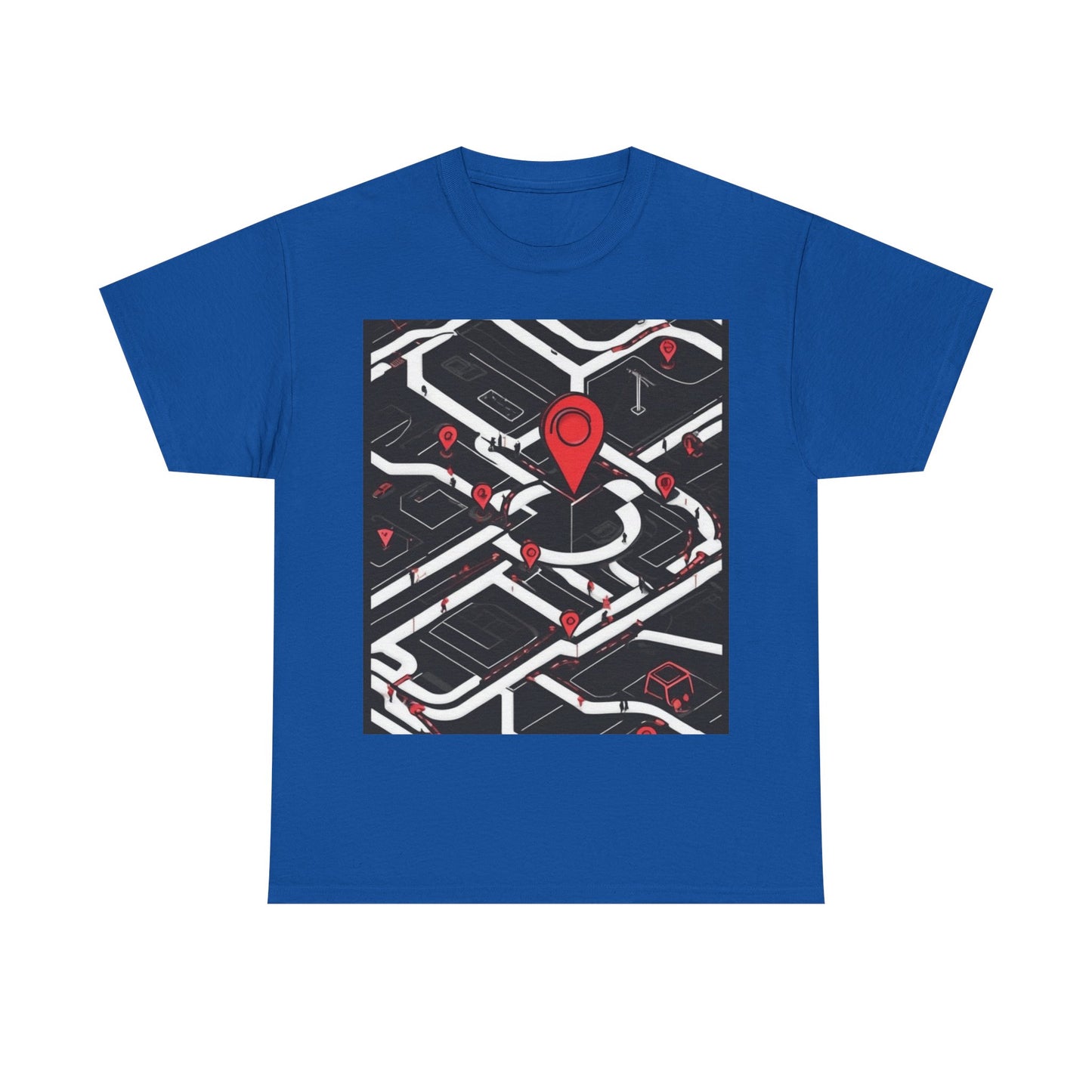 boostlete-am-crew-icon-map-matte-isometric-0094 — Unisex Heavy Cotton Tee (Gildan 5000)