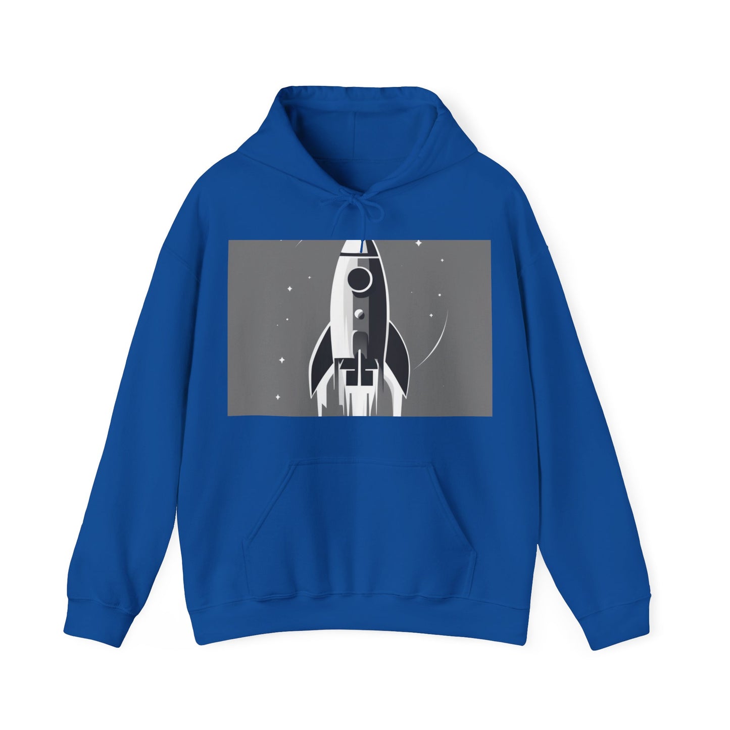 boostlete-field-day-icon-rocket-soft-monoline-1718 — Unisex Heavy Blend Hoodie (G18500)