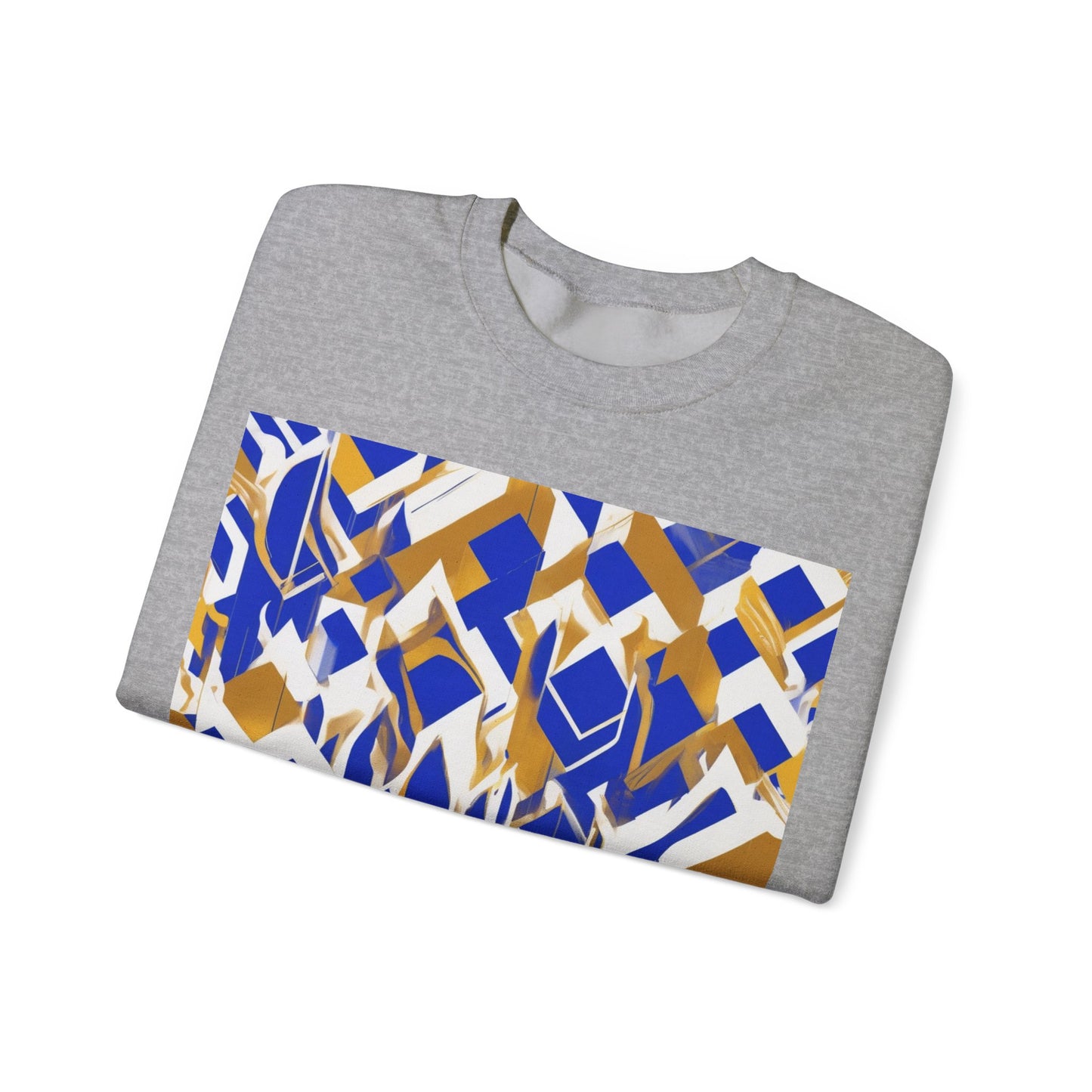 boostlete-field-day-icon-flame-glitch-geometric-0090 — Unisex Heavy Blend Crewneck Sweatshirt (Gildan)