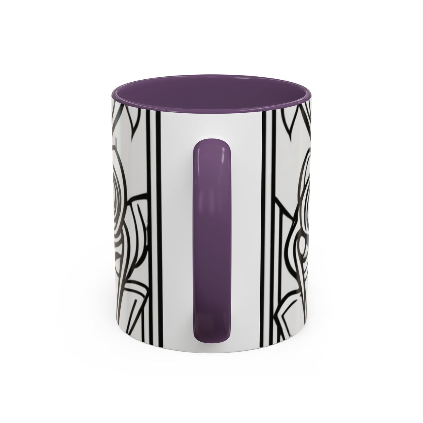 boostlete-boost-mode-icon-crown-offset-line-art-0190 — Accent Mug 11oz/15oz
