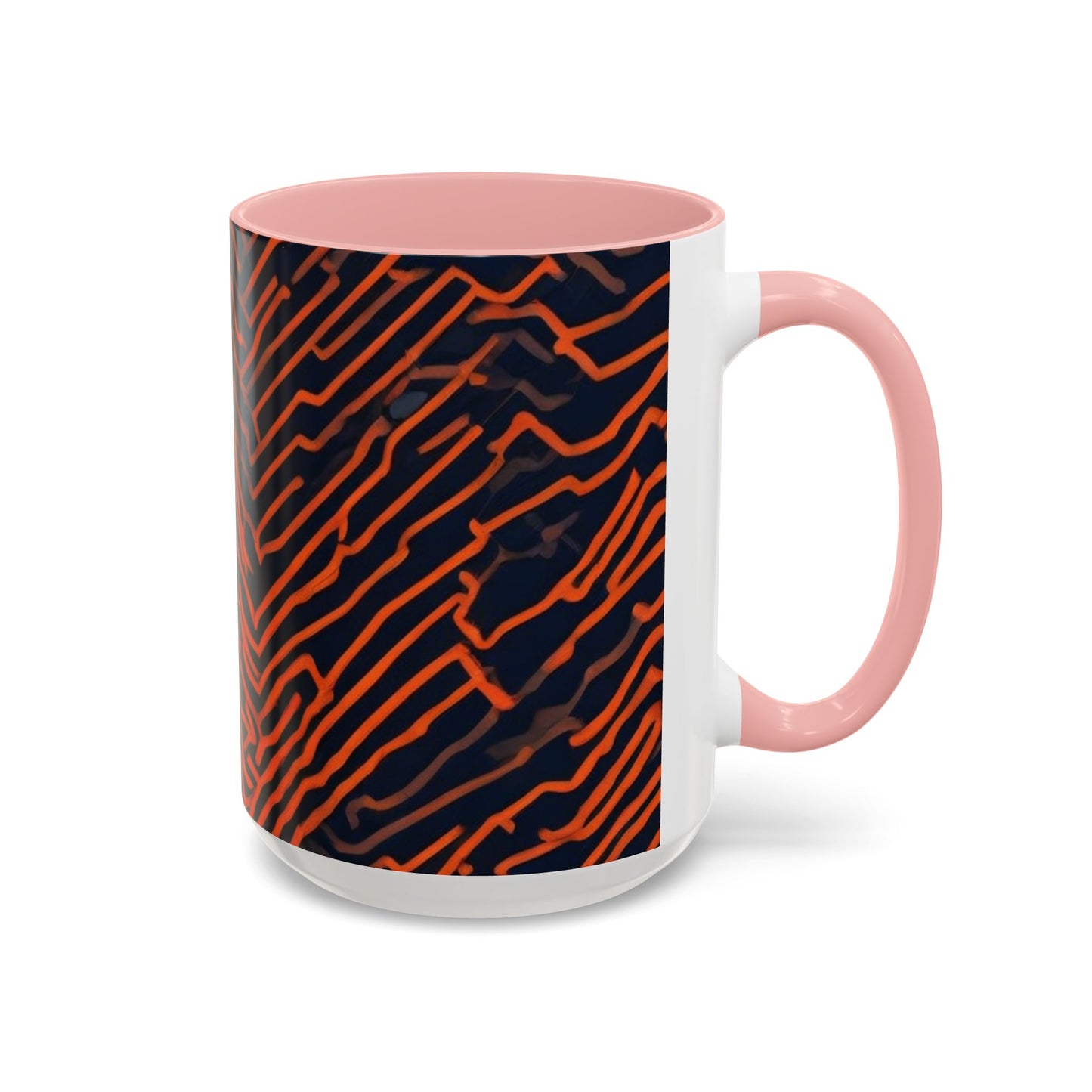 boostlete-field-day-pattern-ekg-modern-0087 — Accent Mug 11oz/15oz