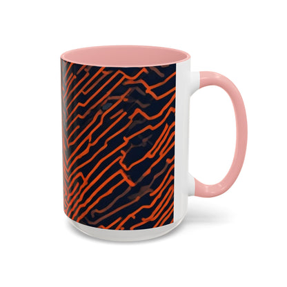 boostlete-field-day-pattern-ekg-modern-0087 — Accent Mug 11oz/15oz