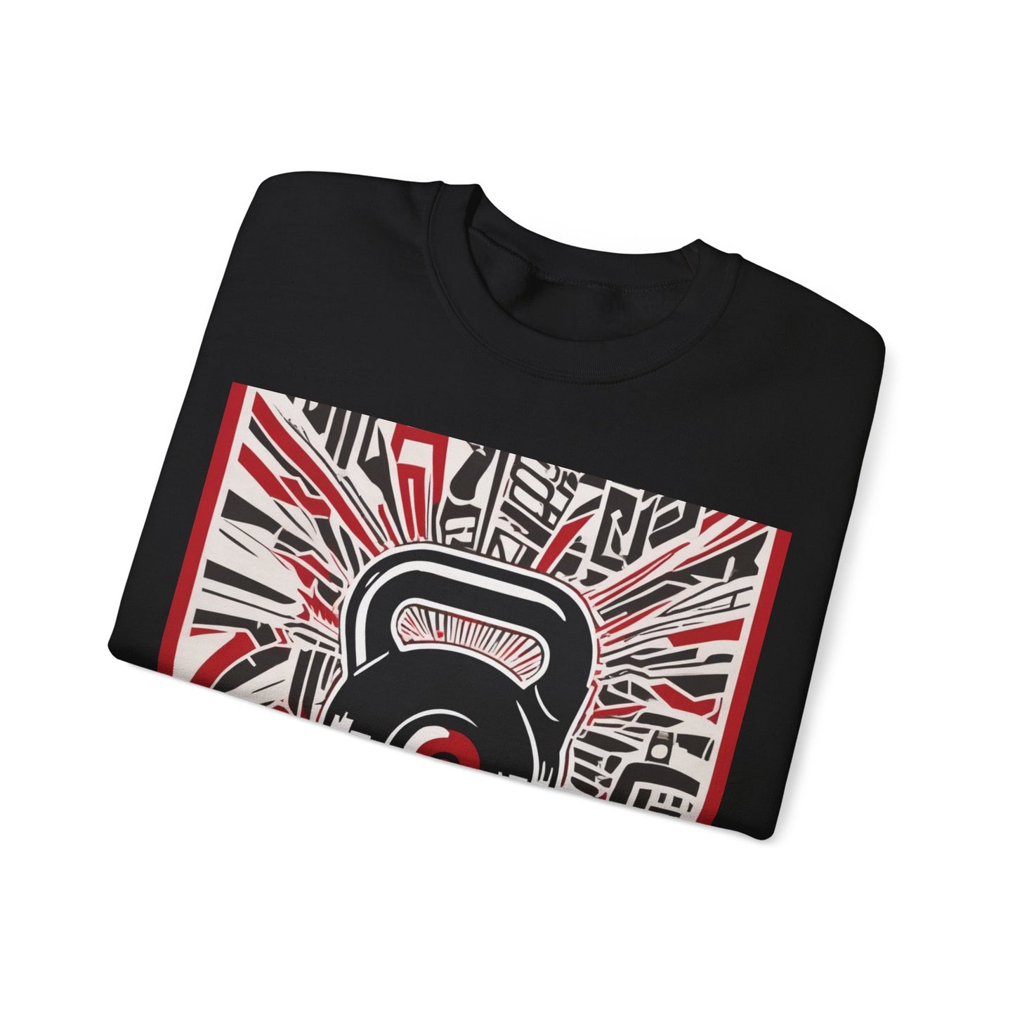 boostlete-recovery-progress-icon-kettlebell-outline-industrial-0366 — Unisex Heavy Blend Crewneck Sweatshirt (Gildan)