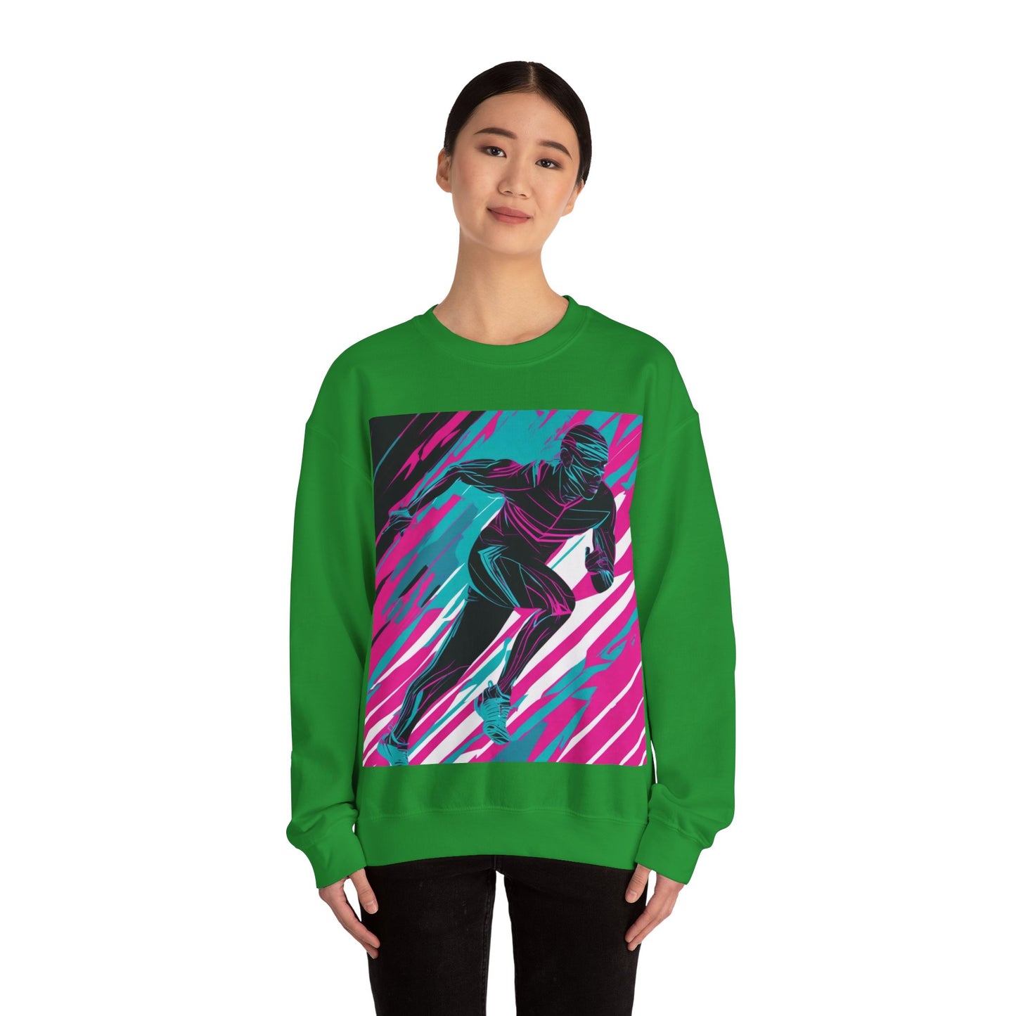 boostlete-mile-by-mile-scene-sprinter-motion-modern-0828 — Unisex Heavy Blend Crewneck (G18000)