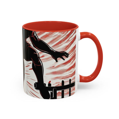 boostlete-recovery-progress-scene-hurdler-halftone-engraved-0212 — Accent Mug 11oz/15oz