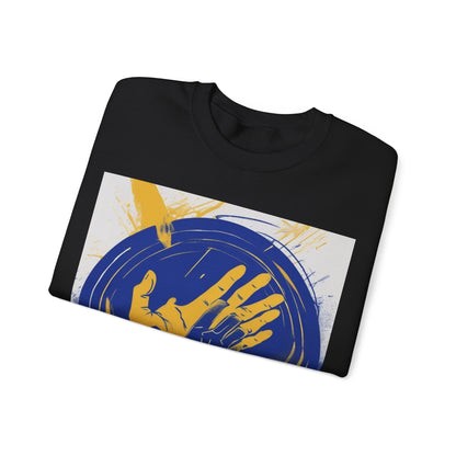 boostlete-am-crew-scene-athlete-neon-vector-0304 — Unisex Heavy Blend Crewneck Sweatshirt (Gildan)