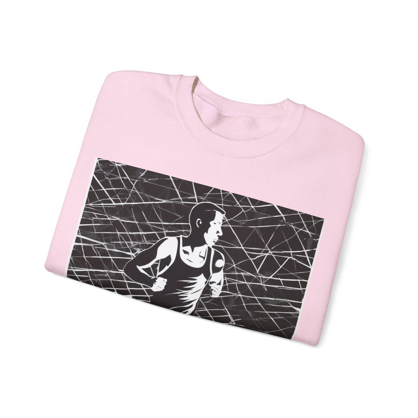 boostlete-headspace-scene-marathoner-speed-geometric-0816 — Unisex Heavy Blend Crewneck (G18000)