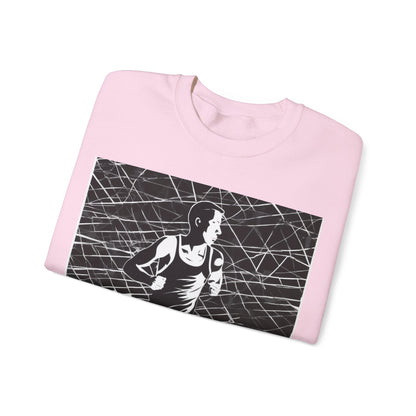 boostlete-headspace-scene-marathoner-speed-geometric-0816 — Unisex Heavy Blend Crewneck (G18000)