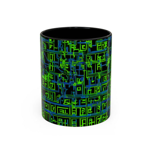 boostlete-mile-by-mile-pattern-plate-number-blueprint-0147 — Accent Mug 11oz/15oz